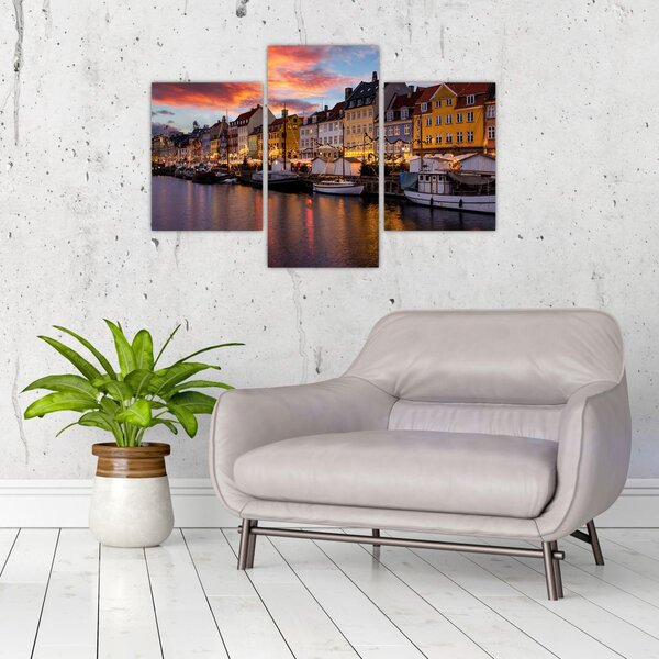 Kép - Nyhavn, Koppenhága (90x60 cm)