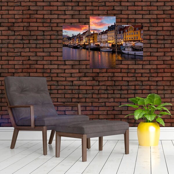 Kép - Nyhavn, Koppenhága (90x60 cm)