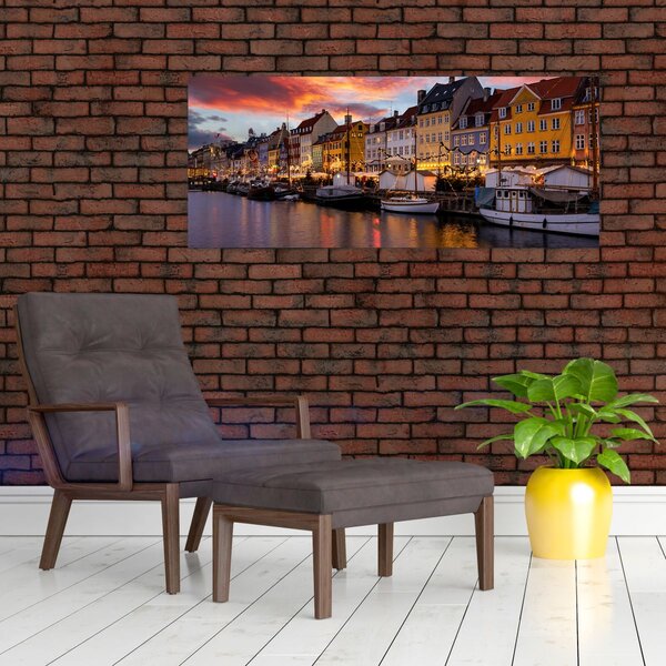 Kép - Nyhavn, Koppenhága (120x50 cm)