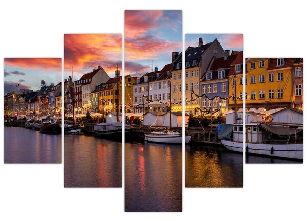 Kép - Nyhavn, Koppenhága (150x105 cm)