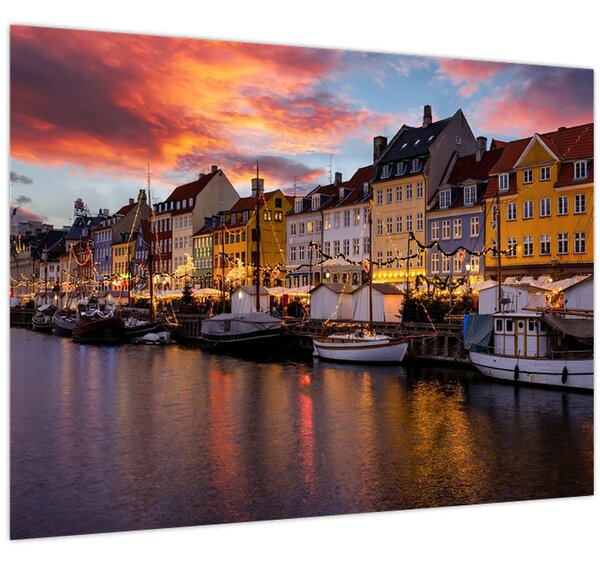 Kép - Nyhavn, Koppenhága (70x50 cm)