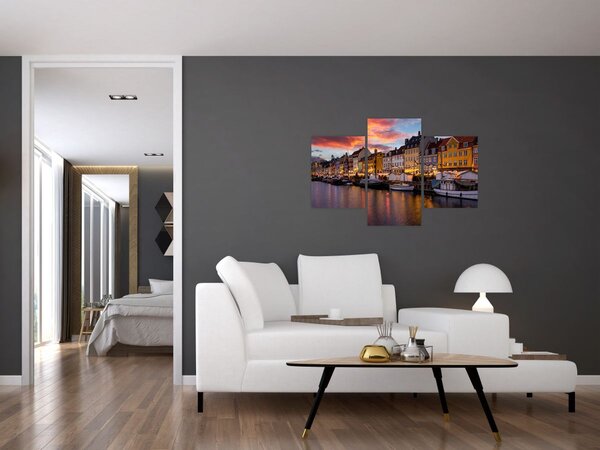 Kép - Nyhavn, Koppenhága (90x60 cm)