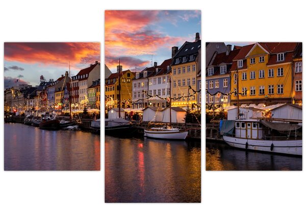Kép - Nyhavn, Koppenhága (90x60 cm)