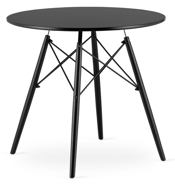 PreHouse TODI Kerek asztal 80 cm - fekete / fekete lábak
