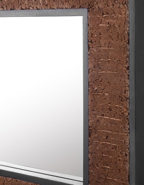 Falitükör BOISE 60 cm 60 cm Tíkfa Sötétbarna