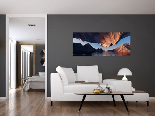 Kép - 3D sziklák (120x50 cm)