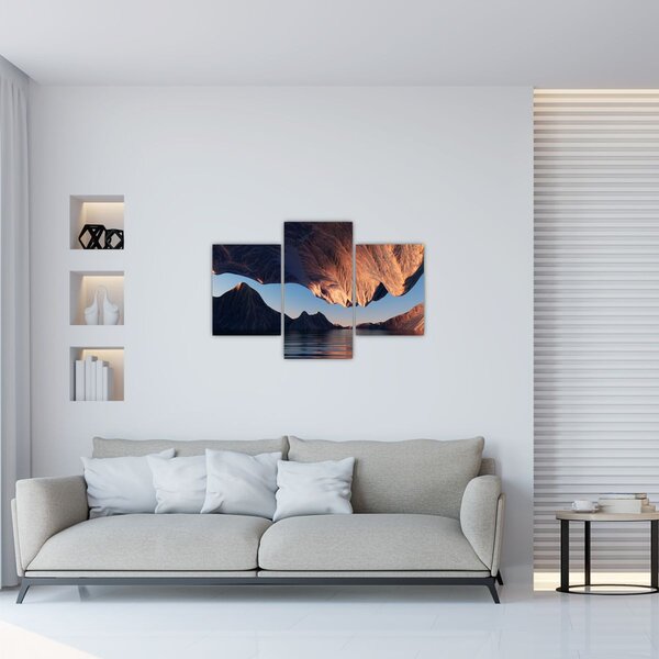 Kép - 3D sziklák (90x60 cm)