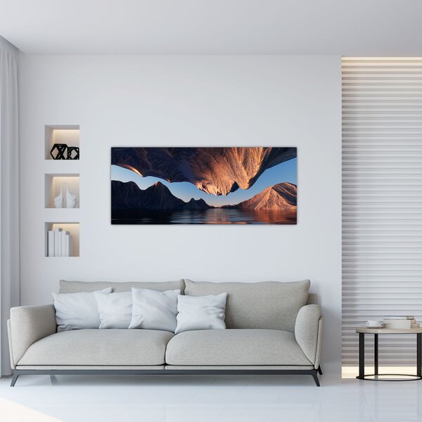 Kép - 3D sziklák (120x50 cm)