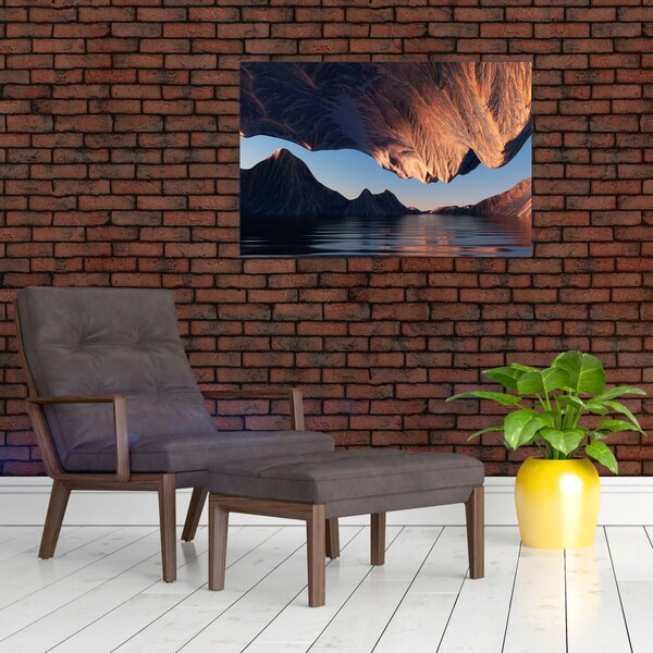 Kép - 3D sziklák (90x60 cm)