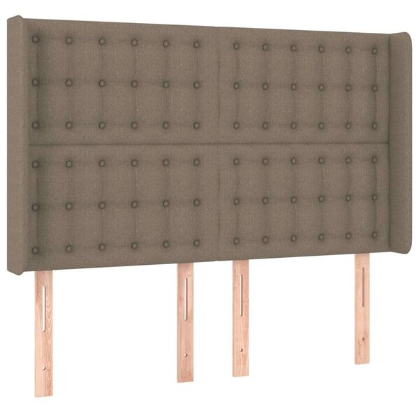 VidaXL tópszínű szövet fejtámla szárnyakkal 147x16x118/128 cm