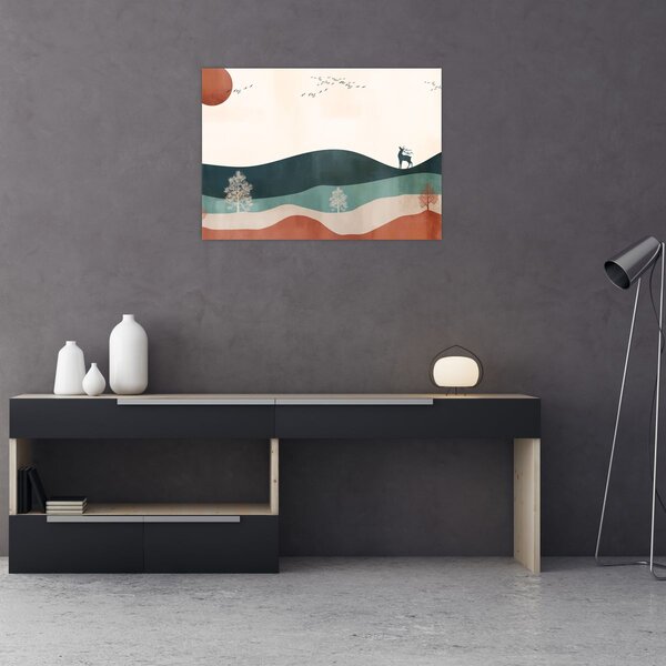 Kép - Illusztrált tájkép (70x50 cm)