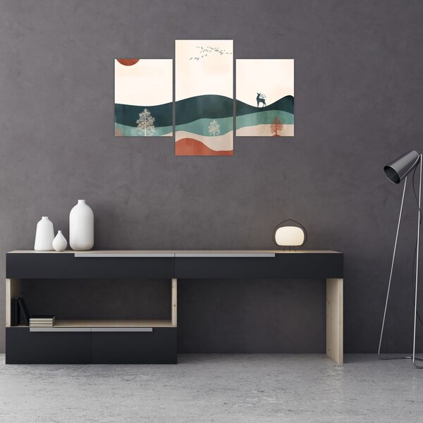 Kép - Illusztrált tájkép (90x60 cm)