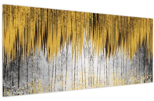 Kép - Arany vonalak (120x50 cm)