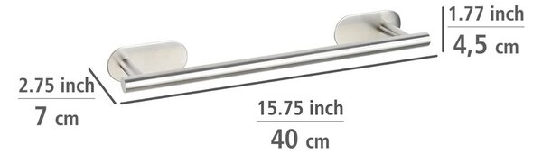 Wenko Orea Turbo-Loc® matt rozsdamentes acél törölközőtartó - Wenko