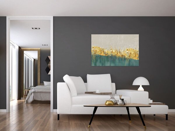 Kép - Textúra arany díszítéssel (90x60 cm)