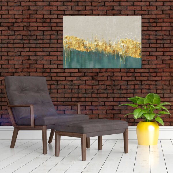 Kép - Textúra arany díszítéssel (90x60 cm)