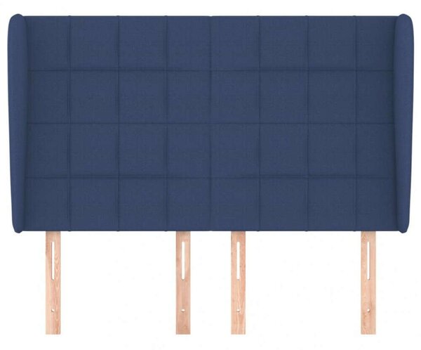 VidaXL kék szövet fejtámla szárnyakkal 147 x 23 x 118/128 cm