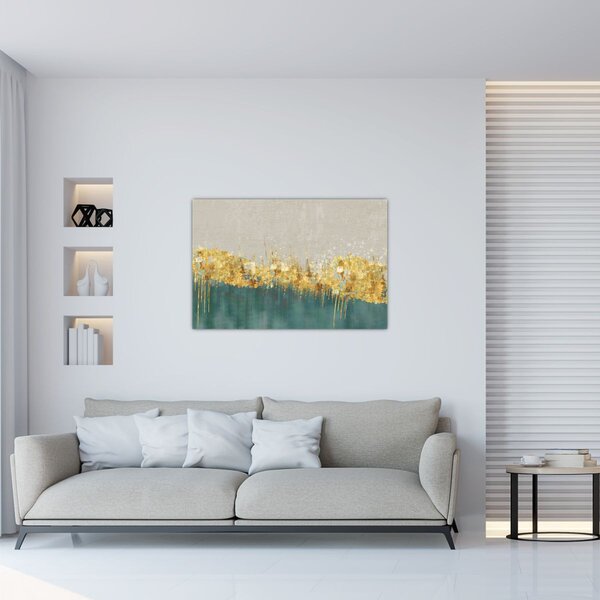 Kép - Textúra arany díszítéssel (90x60 cm)