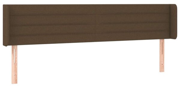 VidaXL sötétbarna szövet LED-es fejtámla 203 x 16 x 78/88 cm