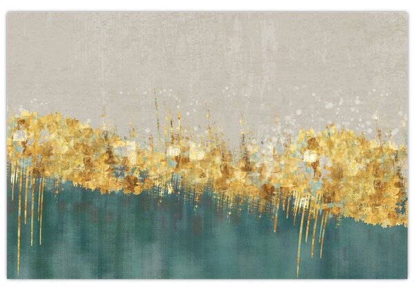 Kép - Textúra arany díszítéssel (90x60 cm)