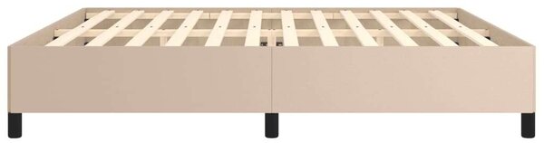 VidaXL cappuccino színű műbőr ágykeret 200x200 cm