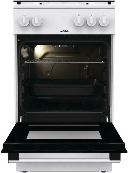 Mora P2241AW1 Gáztűzhely, 70L, 4 főzőzóna, SilverMatte, HomeMade, A energiaosztály