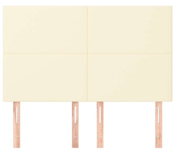 VidaXL 4 db krémszínű műbőr fejtámla 72 x 5 x 78/88 cm