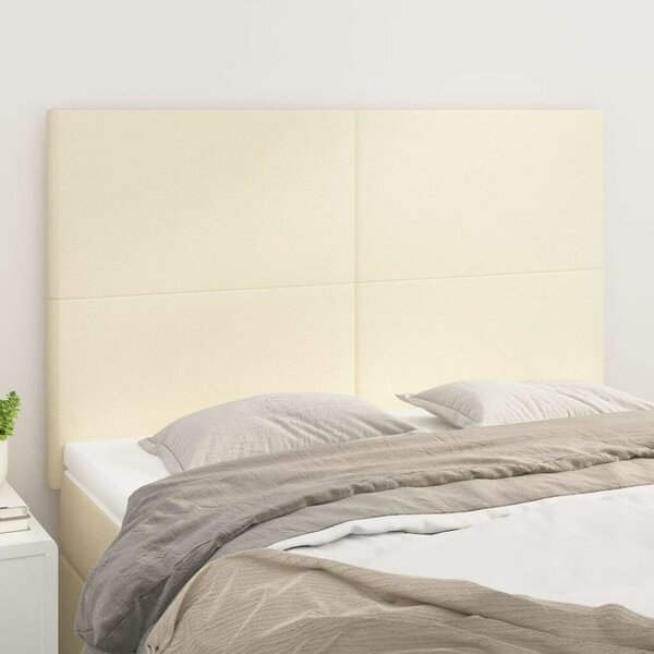 VidaXL 4 db krémszínű műbőr fejtámla 72 x 5 x 78/88 cm