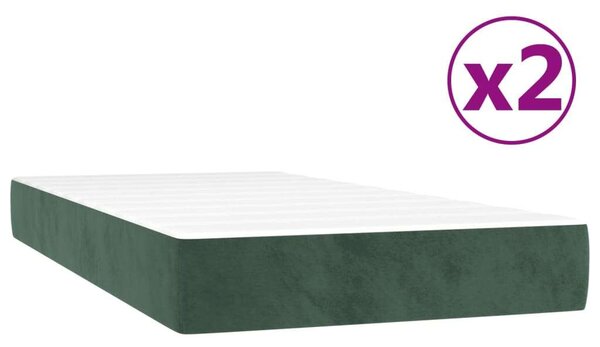 VidaXL Bársony Ágy 200x200 cm Matraccal