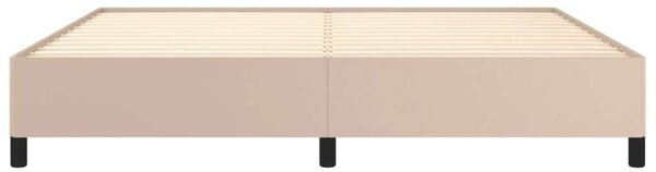 VidaXL cappuccino színű műbőr ágykeret 200x200 cm