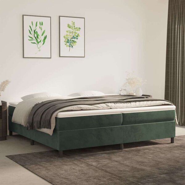 VidaXL Bársony Ágy 200x200 cm Matraccal