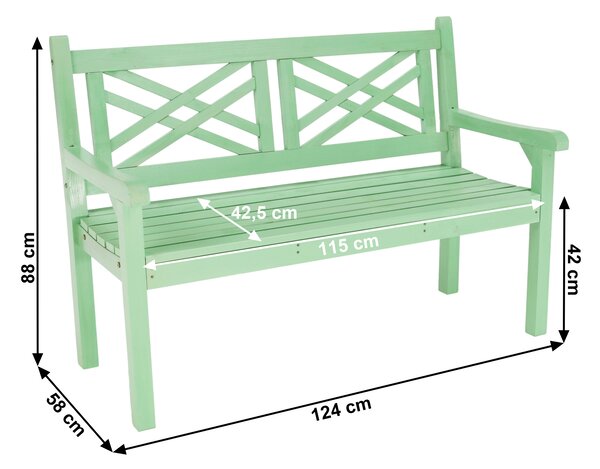 KONDELA Fából készült kerti pad, neo mint, 124 cm, FABLA