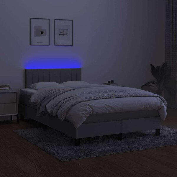 VidaXL LED-es Ágy - Zsebrugós Matraccal - 120x200 cm