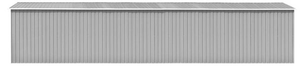 VidaXL szürke horganyzott acél kerti fészer 257 x 990 x 181 cm