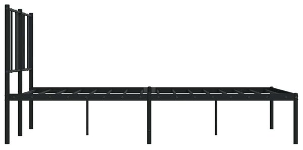 VidaXL fekete fém ágykeret fejtámlával 160 x 200 cm