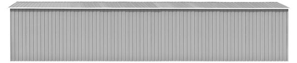 VidaXL szürke horganyzott acél kerti fészer 257 x 990 x 181 cm