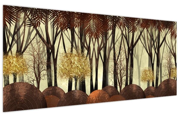 Kép - Dekoratív erdő (120x50 cm)
