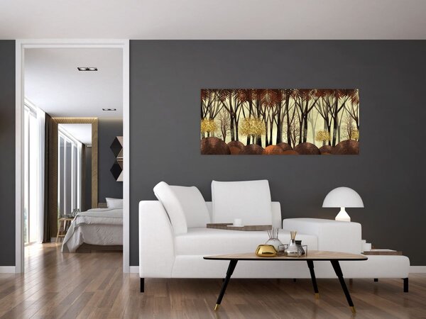 Kép - Dekoratív erdő (120x50 cm)