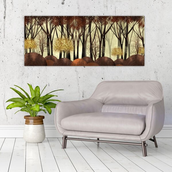 Kép - Dekoratív erdő (120x50 cm)