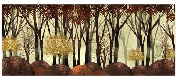 Kép - Dekoratív erdő (120x50 cm)