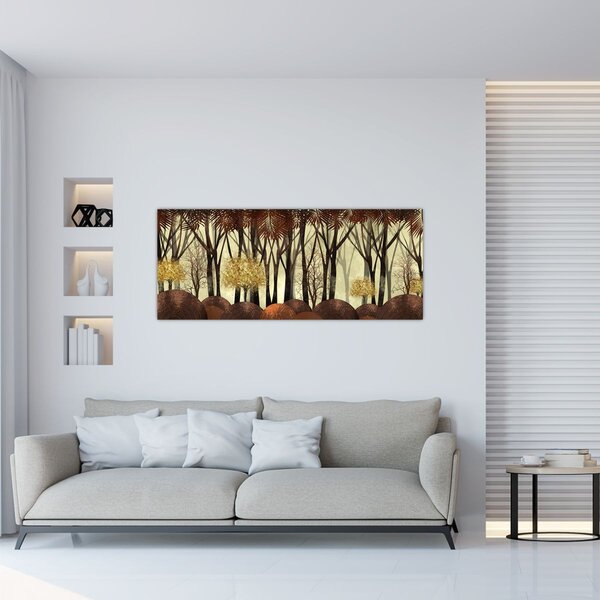 Kép - Dekoratív erdő (120x50 cm)