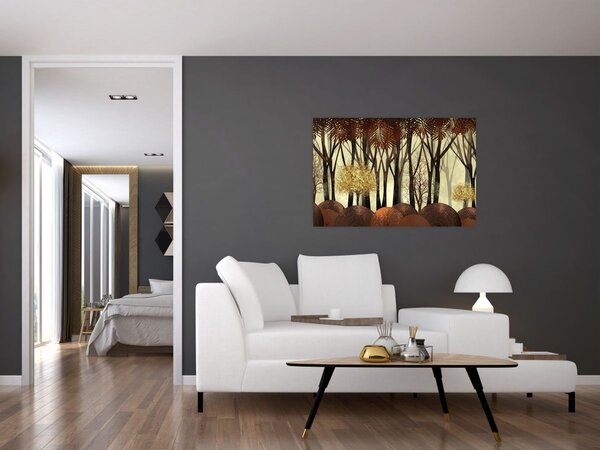 Kép - Dekoratív erdő (90x60 cm)