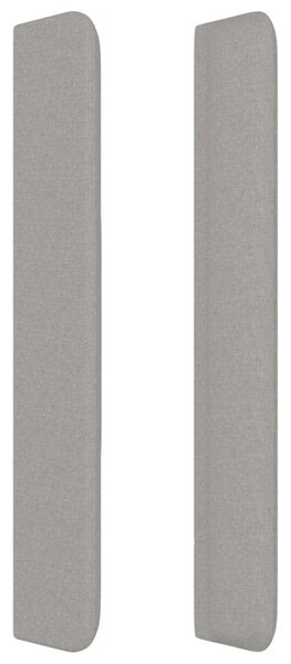 VidaXL világosszürke szövet fejtámla szárnyakkal 103x16x118/128 cm