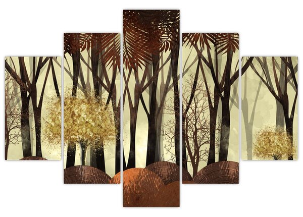 Kép - Dekoratív erdő (150x105 cm)