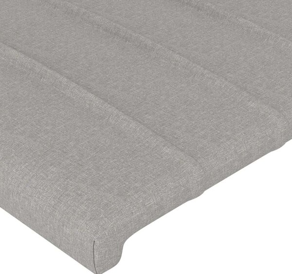 VidaXL világosszürke szövet fejtámla szárnyakkal 103x16x118/128 cm