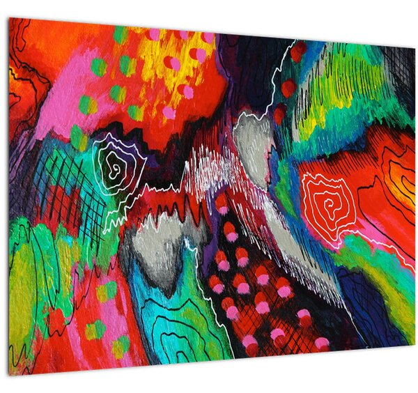 Absztrakt kép - színek (70x50 cm)