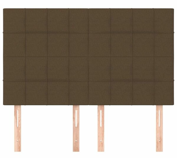 VidaXL 4 db sötétbarna szövet fejtámla 72 x 5 x 78/88 cm
