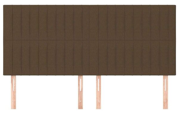 VidaXL Fejtámla - Sötétbarna Szövet - 4 db - 80x5x78/88cm