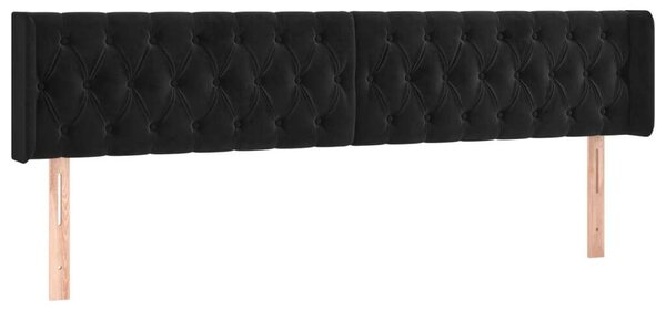 Bársony Fejtámla - 203cm - Fekete