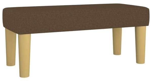 VidaXL Ágy Matraccal - Sötétbarna Szövet - 100x200 cm
